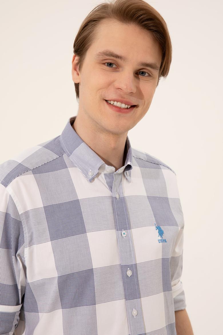 Erkek Mavi Uzun Kollu Gömlek - 50247504033