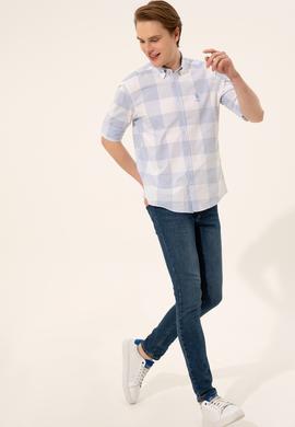 Erkek Mavi Uzun Kollu Gömlek - 50247504023