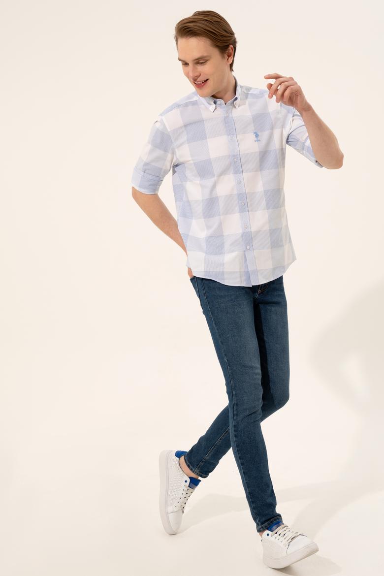 Erkek Mavi Uzun Kollu Gömlek - 50247504023