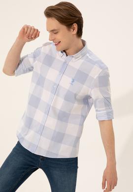 Erkek Mavi Uzun Kollu Gömlek - 50247504023