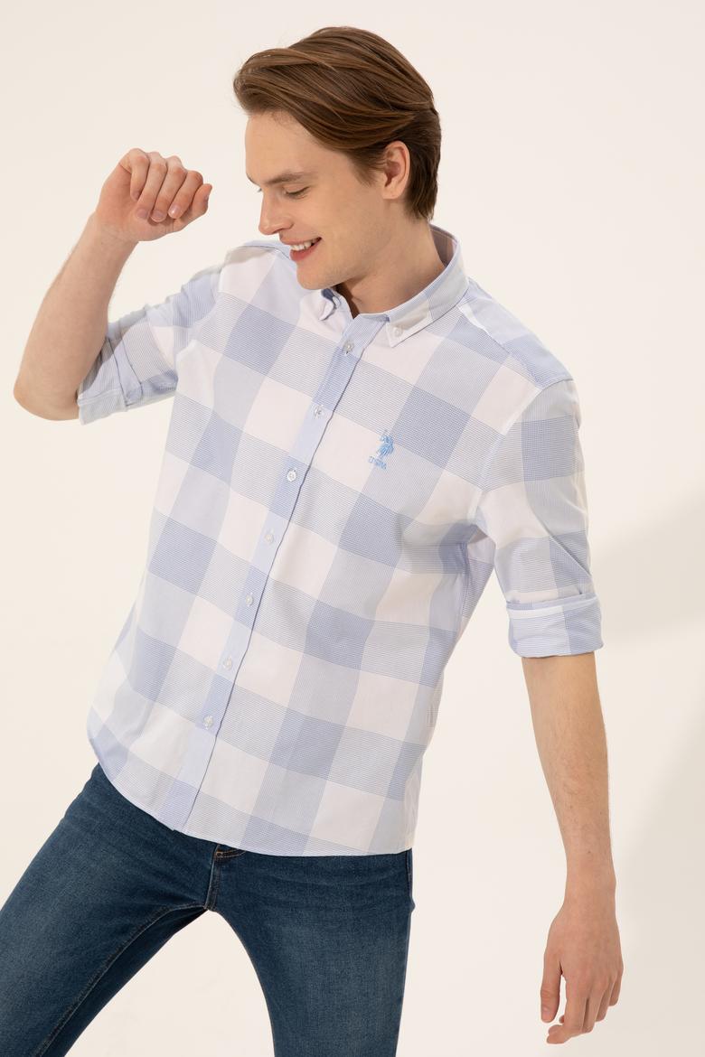 Erkek Mavi Uzun Kollu Gömlek - 50247504023