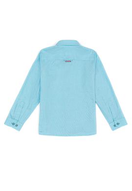 Erkek Çocuk Turkuaz Uzun Kollu Basic Gömlek - 50247649068