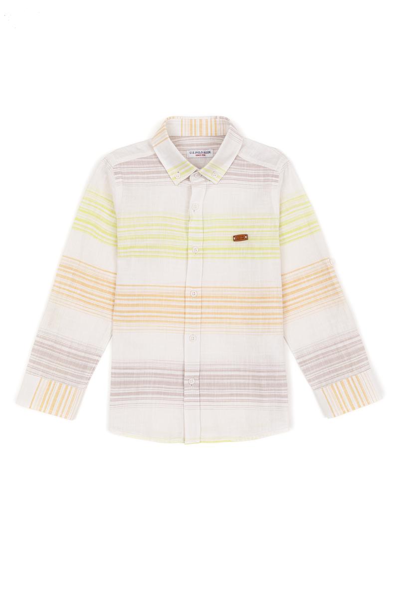 Erkek Çocuk Safran Uzun Kollu Gömlek