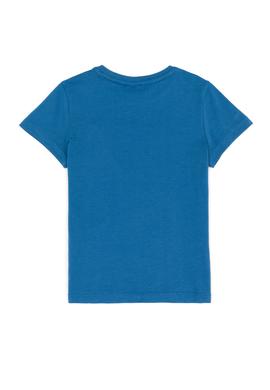 Çocuk Petrol Mavisi Bisiklet Yaka Tişört - 50248206084