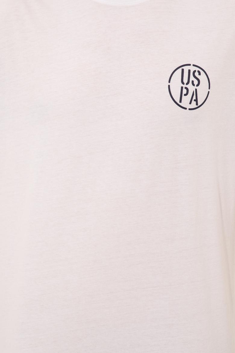 Erkek Beyaz Oversize Bisiklet Yaka Tişört - 50252089001