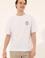 Erkek Beyaz Oversize Bisiklet Yaka Tişört