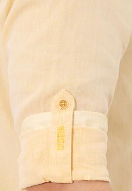 Erkek Açık Sarı Uzun Kollu Gömlek - 50246340032