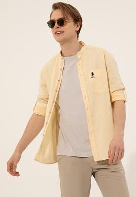 Erkek Açık Sarı Uzun Kollu Gömlek - 50246340032