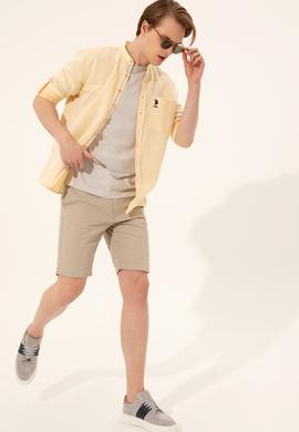 Erkek Açık Sarı Uzun Kollu Gömlek - 50246340032