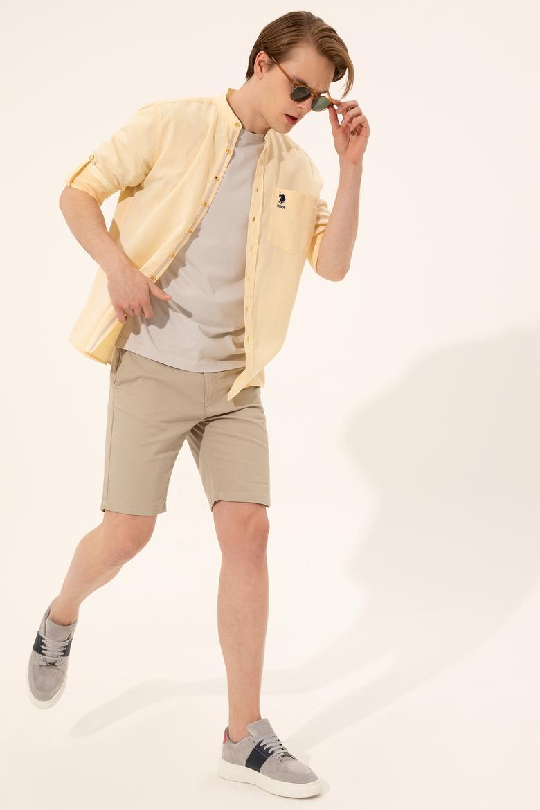 Erkek Açık Sarı Uzun Kollu Gömlek - 50246340032