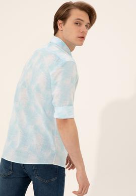 Erkek Turkuaz Gömlek Uzunkol - 50247483012