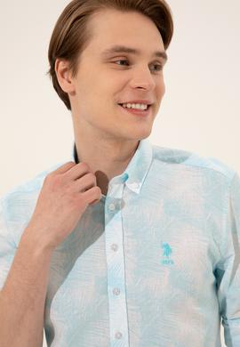 Erkek Turkuaz Gömlek Uzunkol - 50247483012