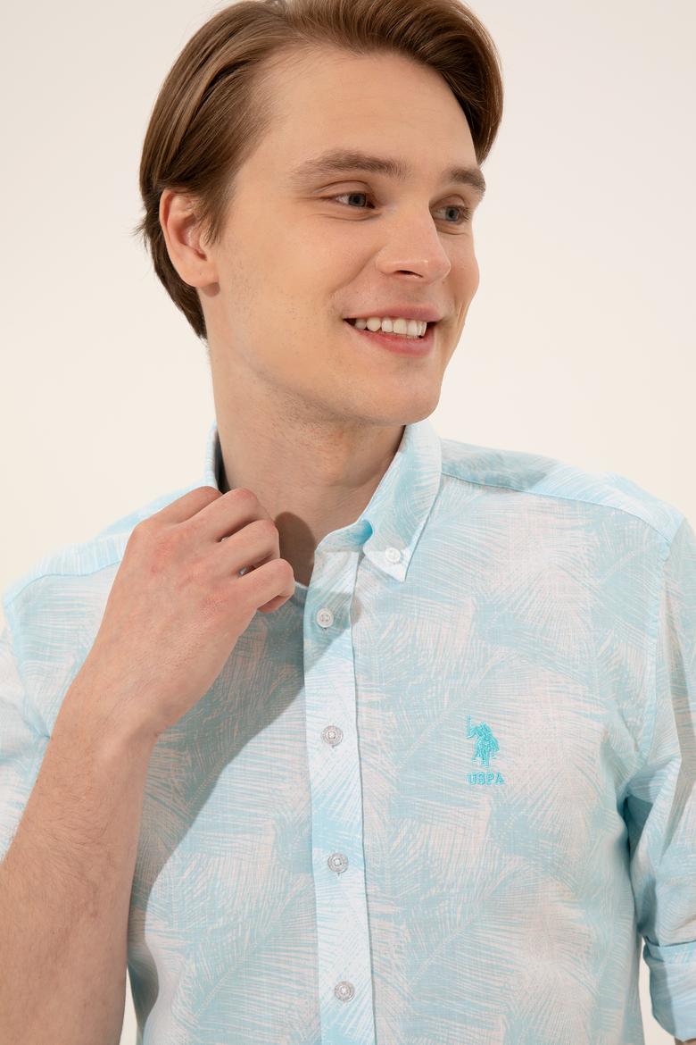 Erkek Turkuaz Gömlek Uzunkol - 50247483012