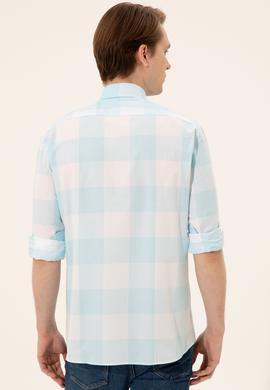 Erkek Turkuaz Uzun Kollu Gömlek - 50247504016