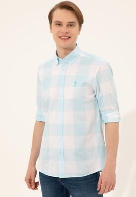 Erkek Turkuaz Uzun Kollu Gömlek - 50247504016