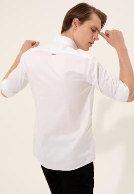 Erkek Beyaz Gömlek Uzunkol Basic - 50249521013