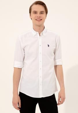 Erkek Beyaz Gömlek Uzunkol Basic - 50249521013