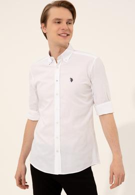 Erkek Beyaz Gömlek Uzunkol Basic - 50249521013
