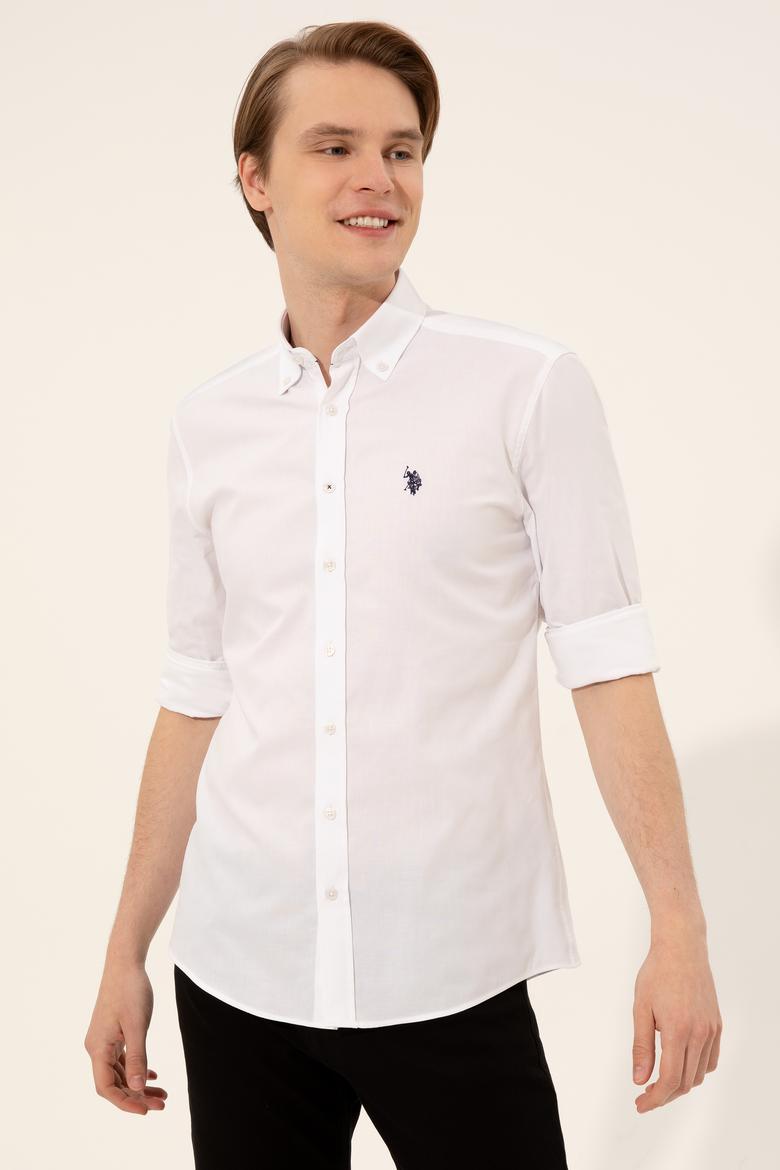 Erkek Beyaz Gömlek Uzunkol Basic - 50249521013