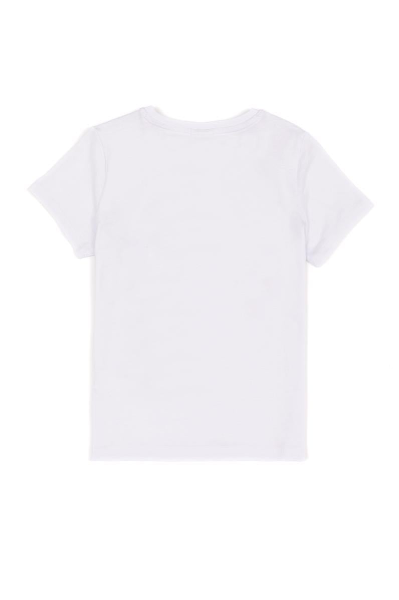 Çocuk Beyaz Bisiklet Yaka Tişört
