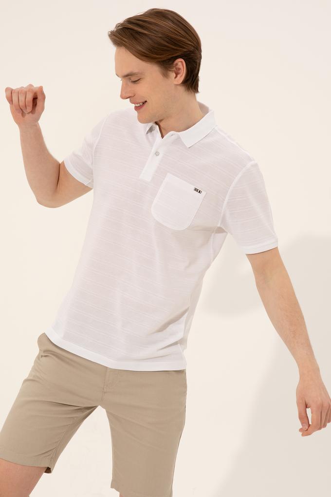 Erkek Beyaz Polo Yaka Tişört