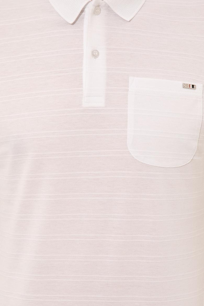 Erkek Beyaz Polo Yaka Tişört - 50248427004