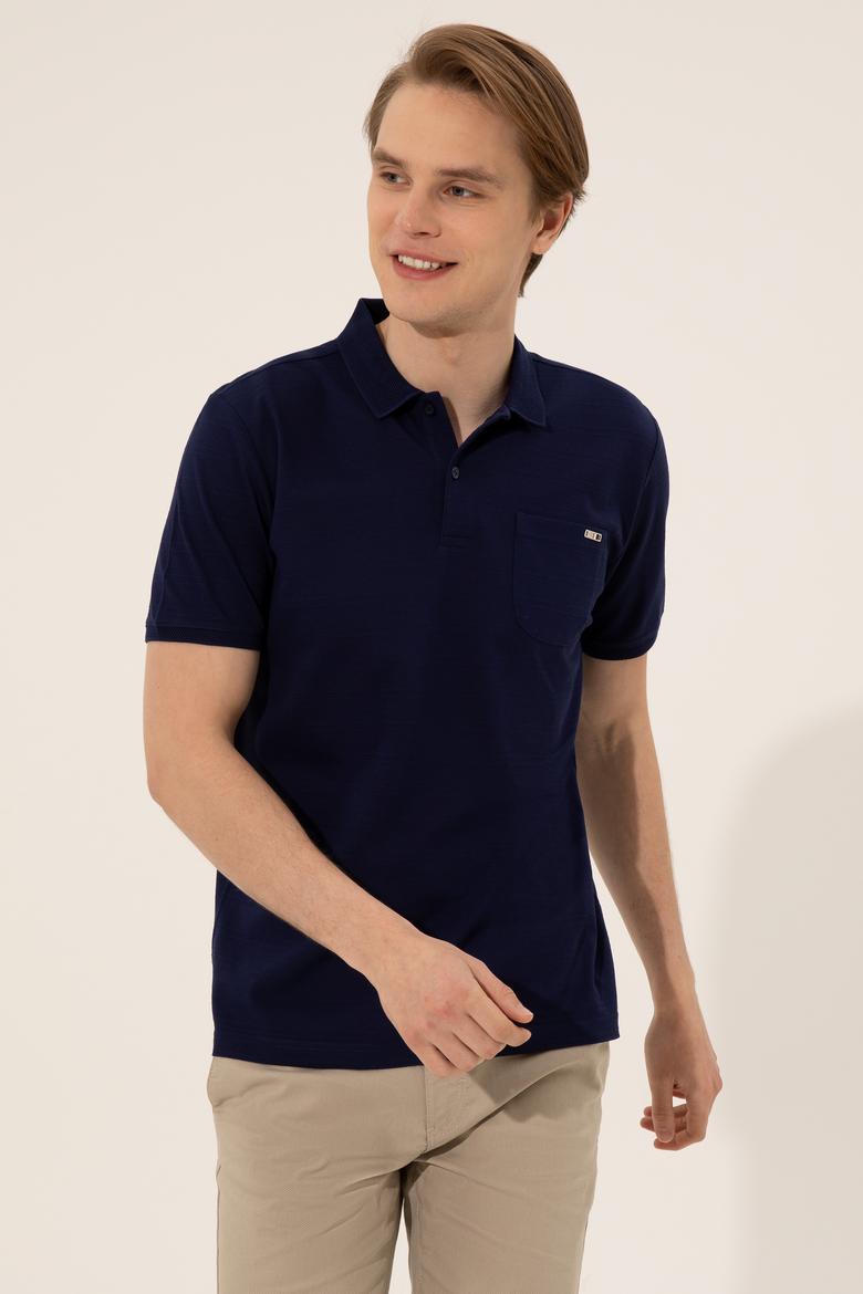 Erkek Lacivert Polo Yaka Tişört