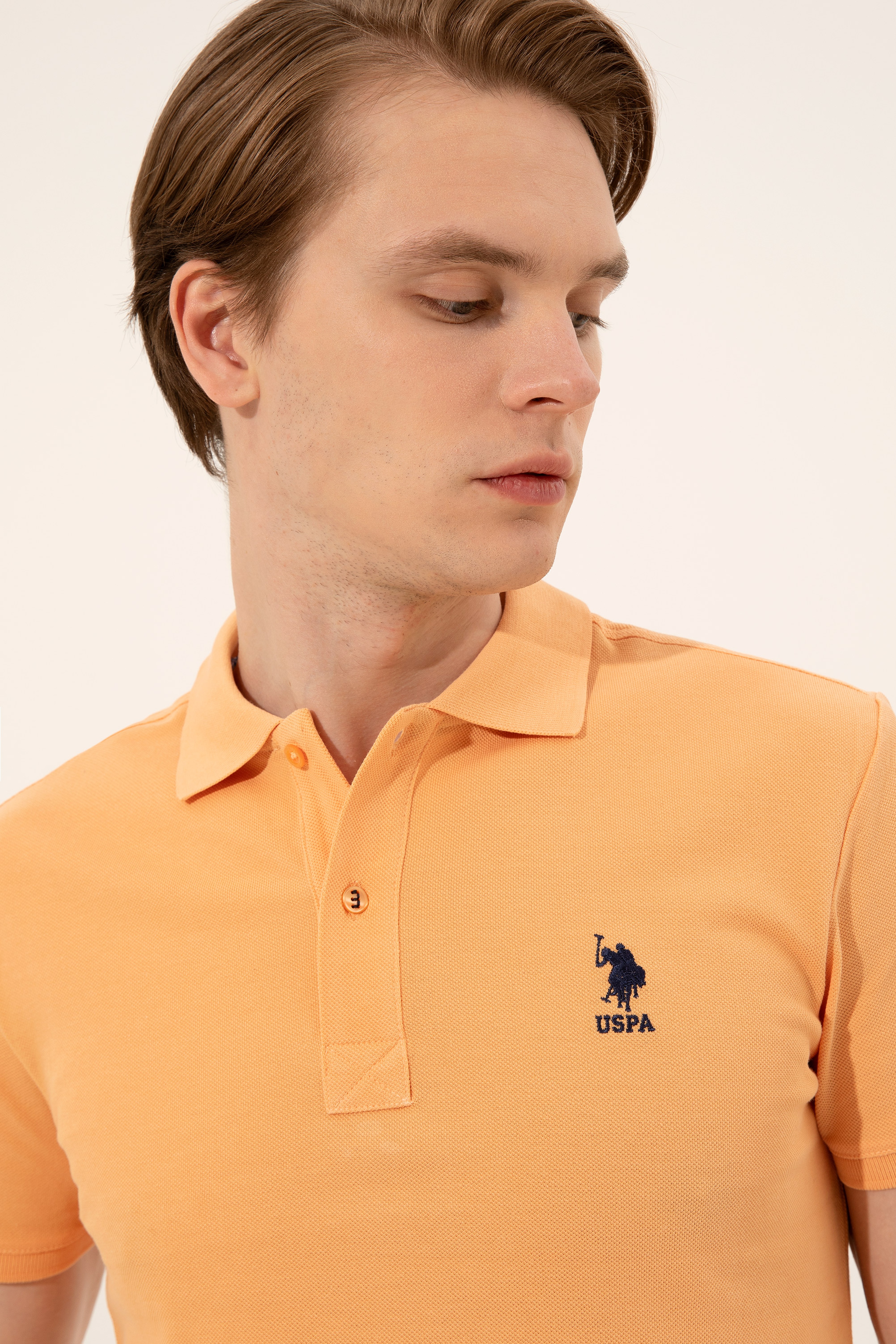 Erkek Kavun Basic Polo Yaka Tişört - Image 2