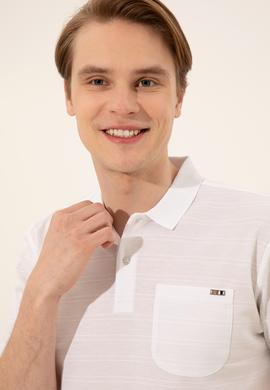 Erkek Beyaz Polo Yaka Tişört - 50248427004