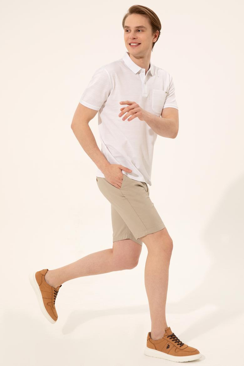 Erkek Beyaz Polo Yaka Tişört - 50248427004