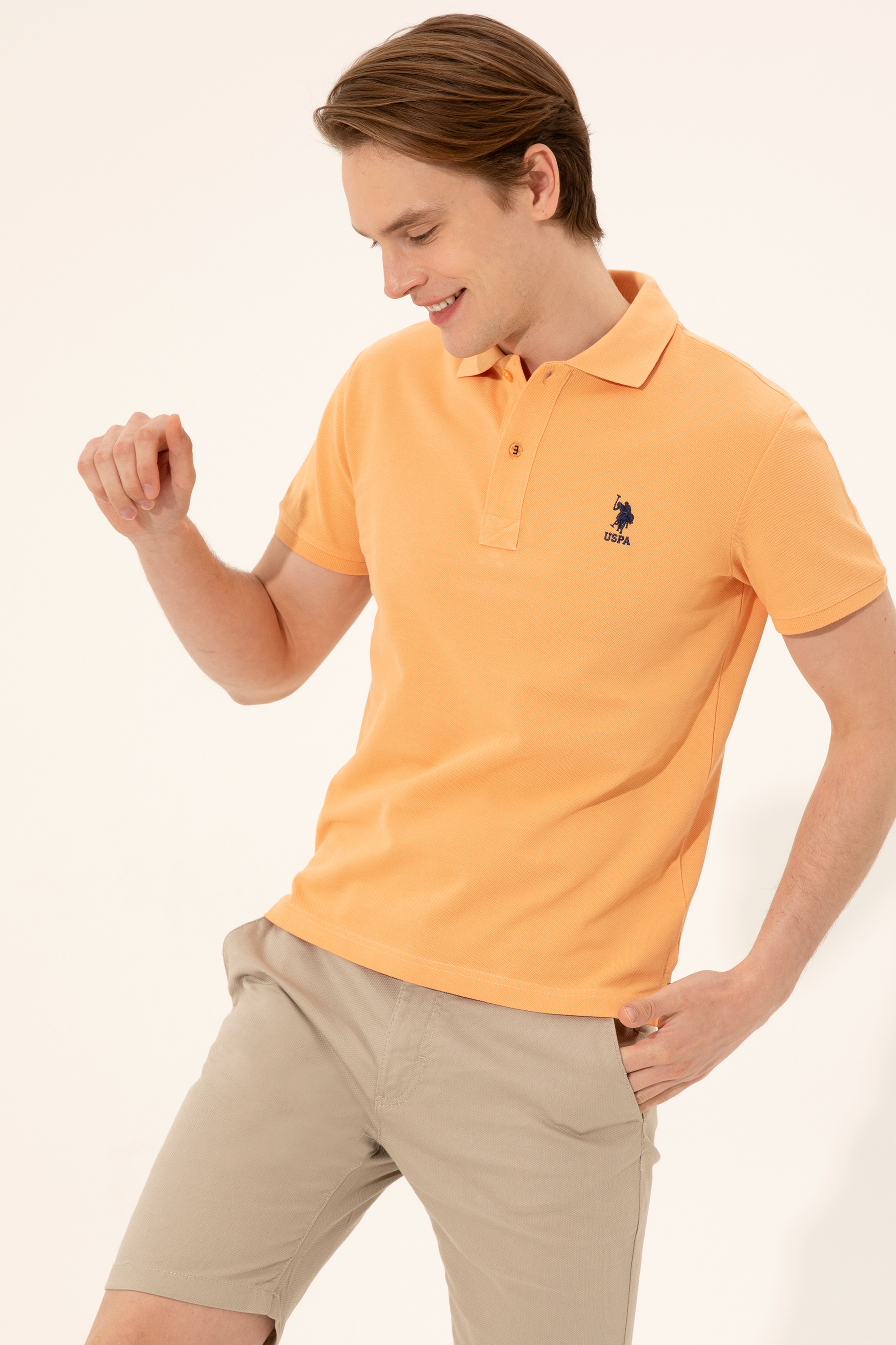 Erkek Kavun Basic Polo Yaka Tişört - Image 1