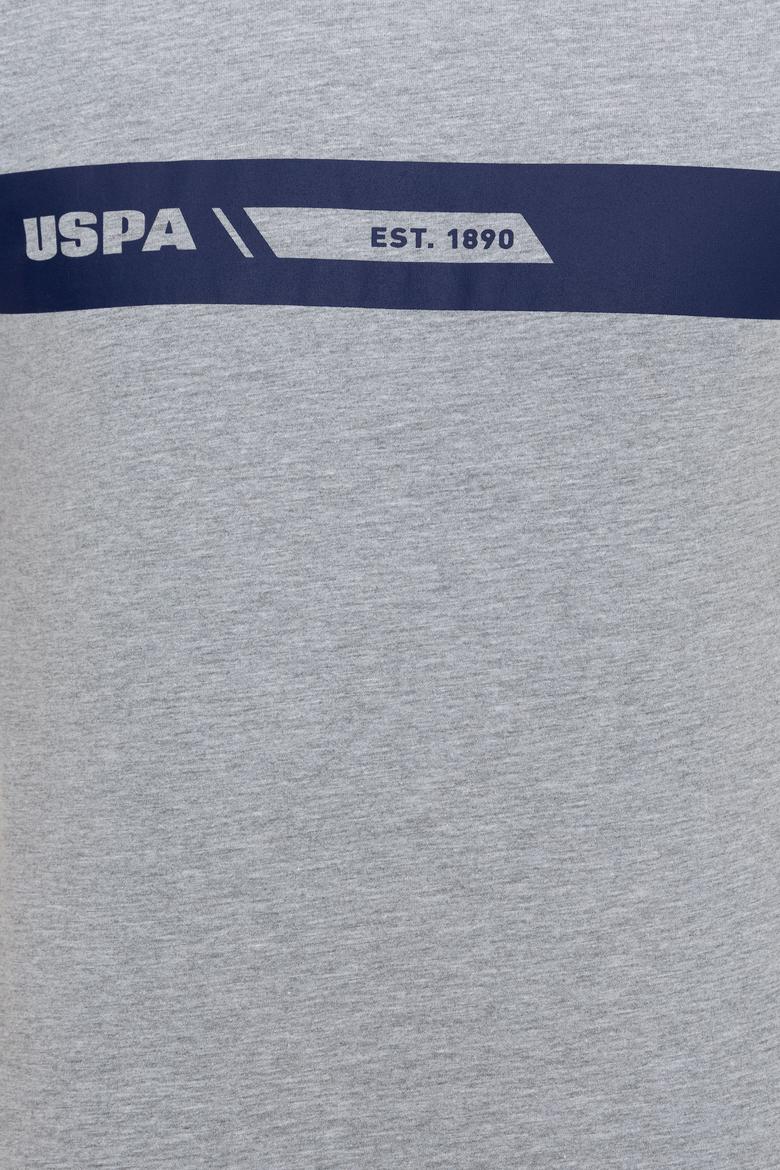 Erkek Gri Melanj Bisiklet Yaka Tişört - 50247327033