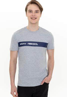 Erkek Gri Melanj Bisiklet Yaka Tişört - 50247327033