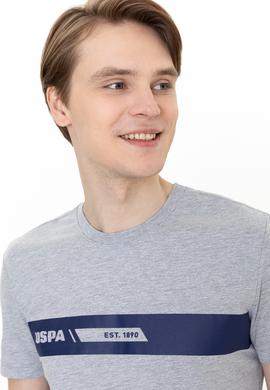 Erkek Gri Melanj Bisiklet Yaka Tişört - 50247327033