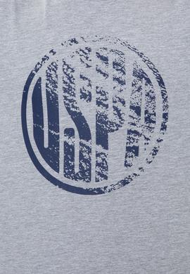 Erkek Gri Melanj Bisiklet Yaka Tişört - 50247329037