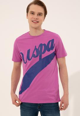 Erkek Menekşe Bisiklet Yaka Tişört - 50248616023