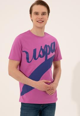 Erkek Menekşe Bisiklet Yaka Tişört - 50248616023