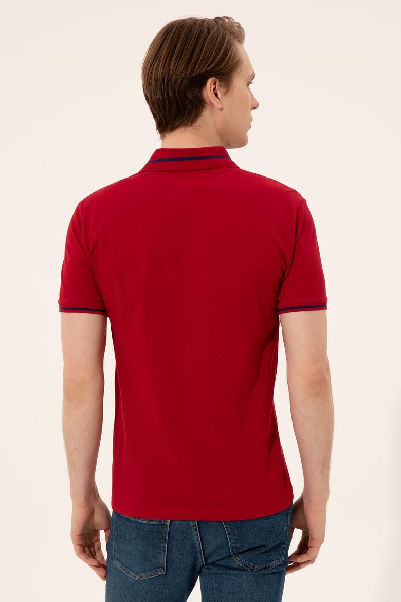 Erkek Bordo Basic Tişört - 50247371079