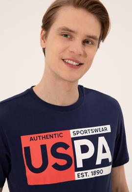 Erkek Lacivert Bisiklet Yaka T-Shirt - 50246120037