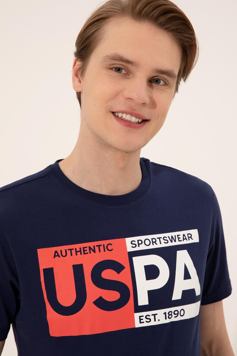 Erkek Lacivert Bisiklet Yaka T-Shirt - 50246120037