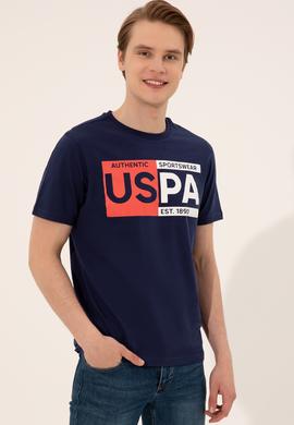 Erkek Lacivert Bisiklet Yaka T-Shirt - 50246120037