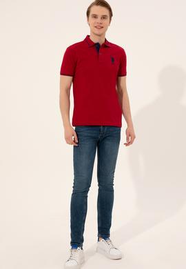 Erkek Bordo Basic Tişört - 50247371079