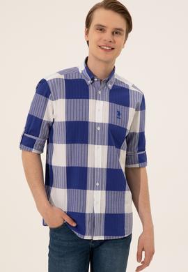 Erkek Mavi Uzun Kollu Gömlek - 50248204028