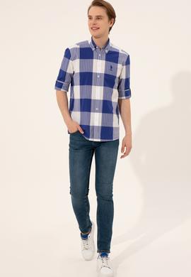 Erkek Mavi Uzun Kollu Gömlek - 50248204028