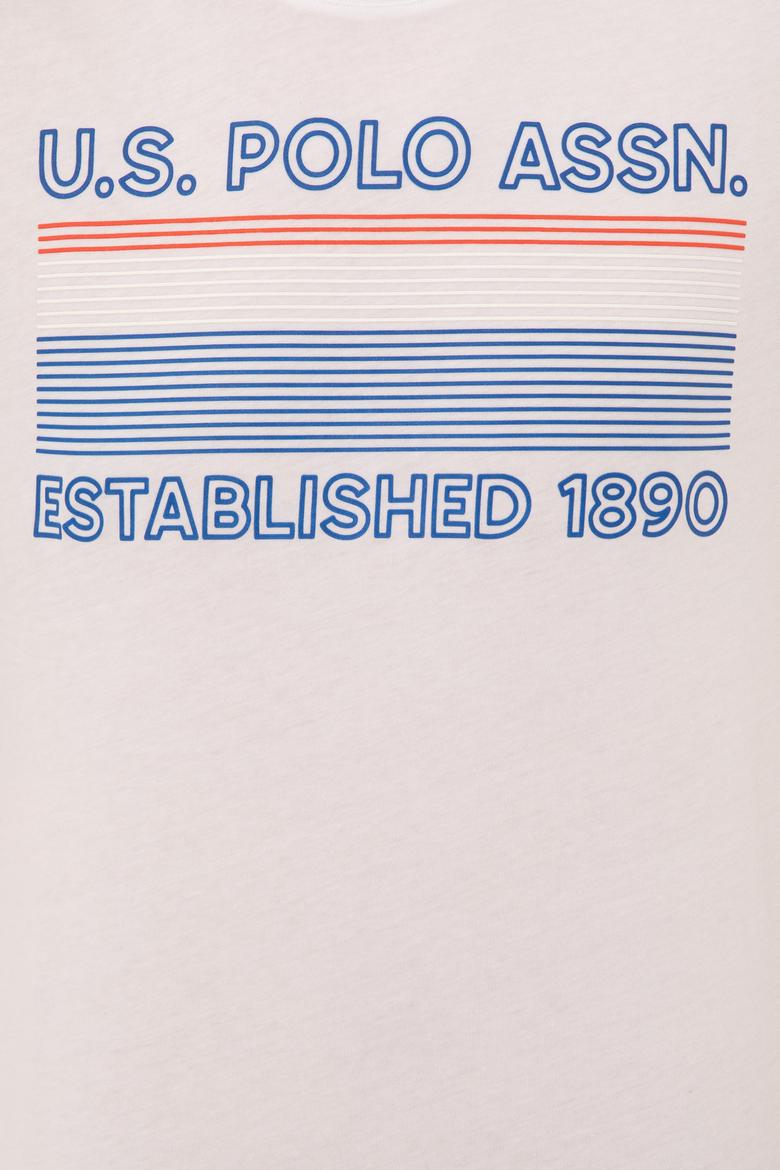 Erkek Beyaz Bisiklet Yaka Tişört - 50246309008