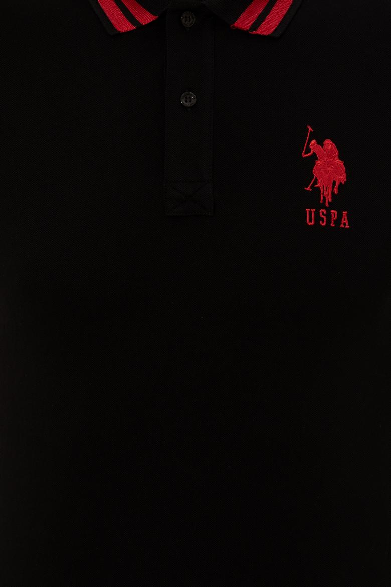 Erkek Siyah Polo Yaka Basic T-Shirt - 50249145037