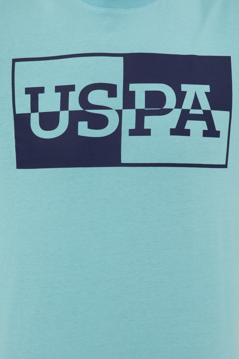 Erkek Turkuaz Bisiklet Yaka Tişört - 50247339202