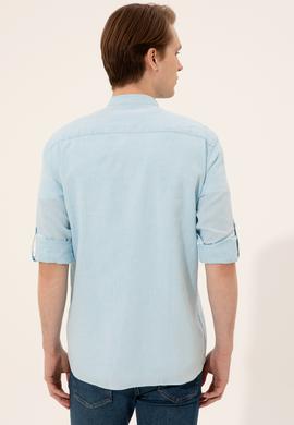 Erkek Turkuaz Uzun Kollu Gömlek - 50246340018