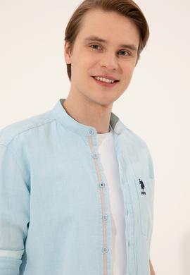 Erkek Turkuaz Uzun Kollu Gömlek - 50246340018