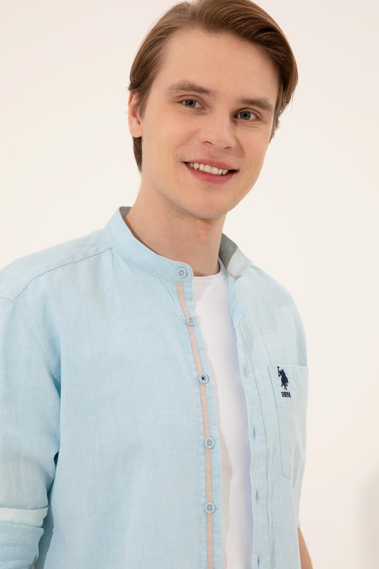 Erkek Turkuaz Uzun Kollu Gömlek - 50246340018